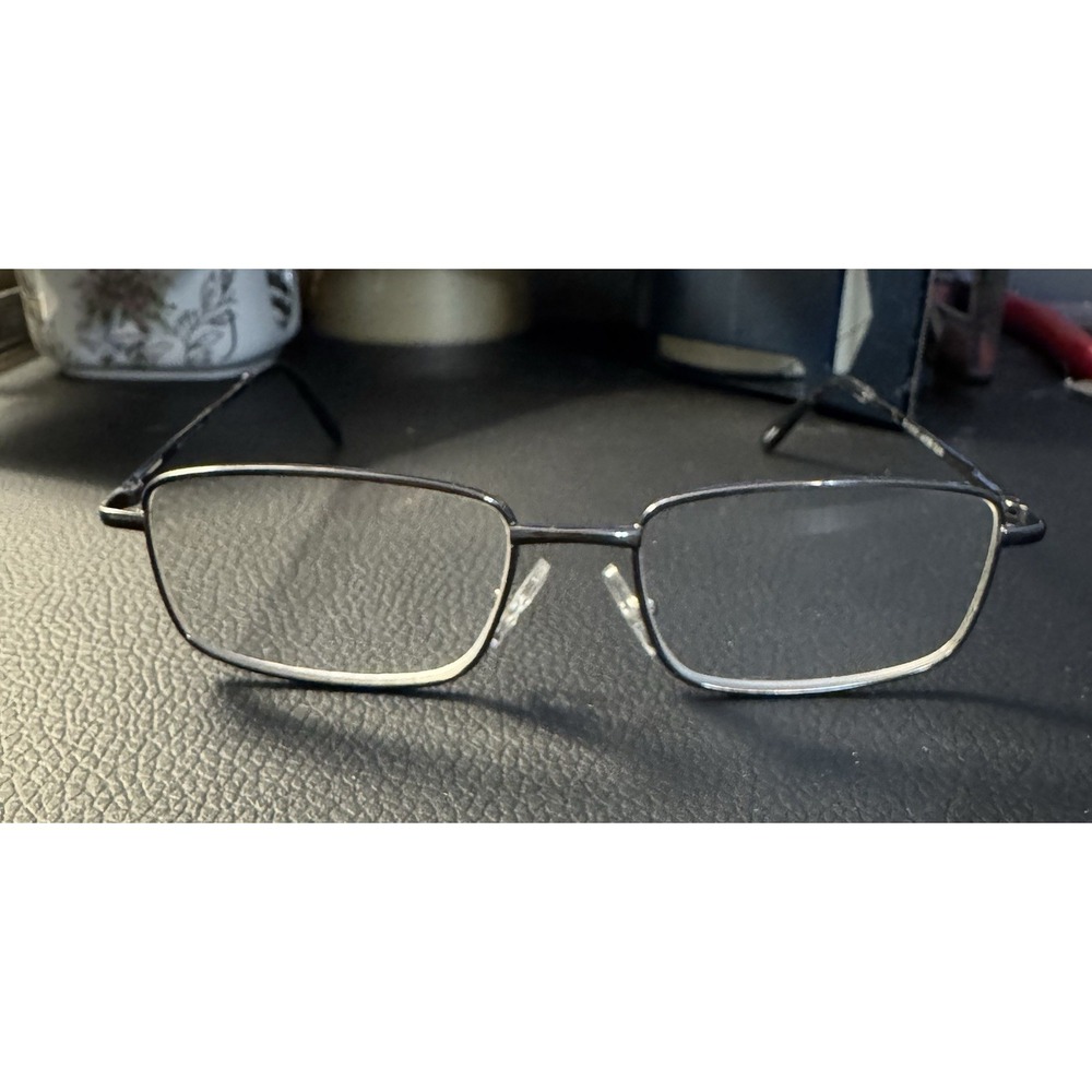 Foster Grant Jacob Gun Reading Glasses Rectangle Frame 53-19-145 +3.00D